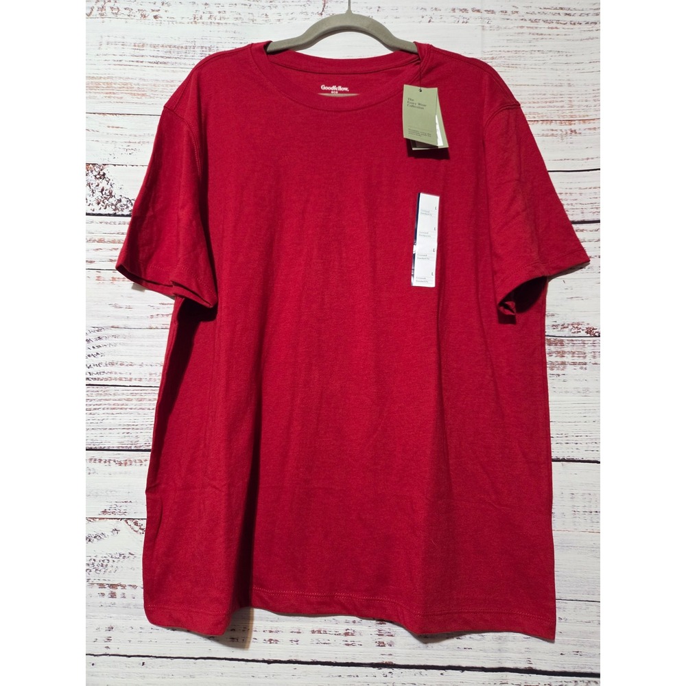 Goodfellow & Co Mens Every Wear Tee Red Short Sleeve Crewneck T-Shirt Size L NWT